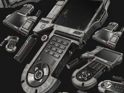 Sci-fi GPS Navigator Low-poly 3D model