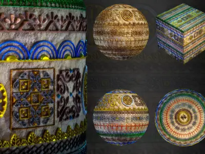 Trim Sheet Pattern - VOL 01 - Maps - SBsar Texture