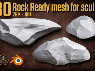 30 rock base mesh for sclupt 3D model