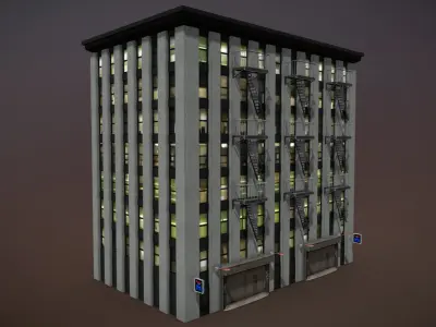 Urban City Building 3 Low-poly 3D model