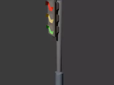Traffic Light   Free low-poly 3D model