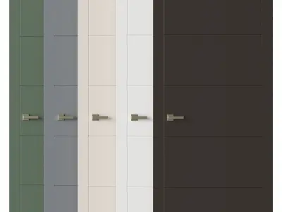 Interior doors LINEA Low-poly 3D model