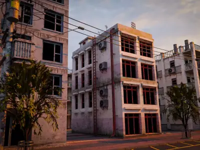 BUILDING URBAN AREA HONGKONG JAPAN CHINA ASIAN 09 Low-poly 3D model