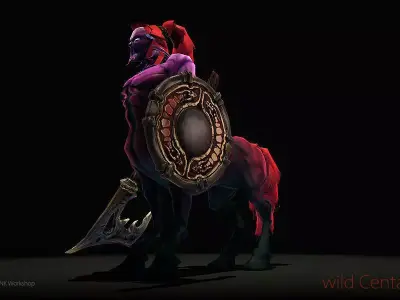 Wild Centaur Low-poly 3D model