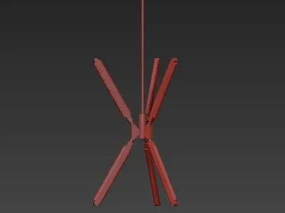 Pelle gold x pendant light 3D model