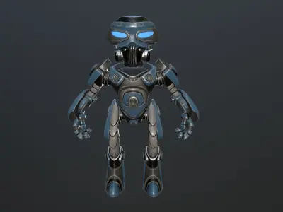 Space Droid 1 Low-poly 3D model