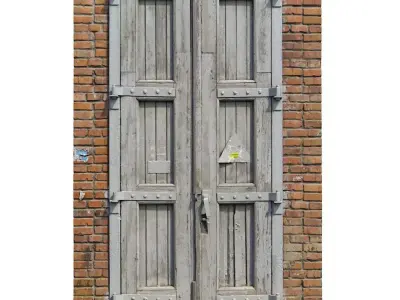 Old high door grey scan 35 Low-poly 3D model