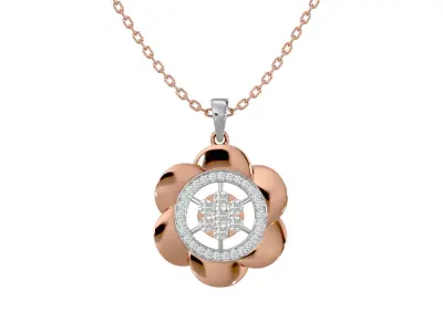 Light Minimalist Diamond Ring Earrings Pendant Set 3D print model