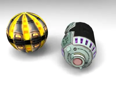 Sci-Fi Grenade  Low-poly 3D model