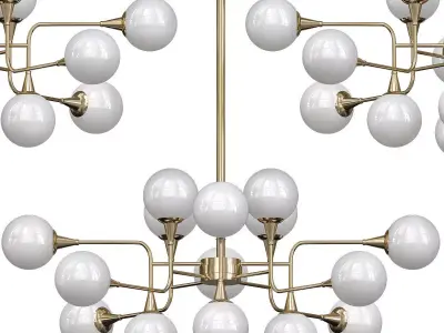 COSOMO chandelier with balls hanging from it 3D model