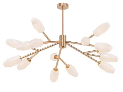 SELESTE modern brass chandelier 3D model