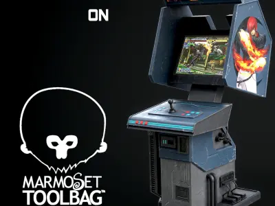 Arcade GAme Machine V1 Cyberpunk Optimized FOr games  Low-poly 3D model