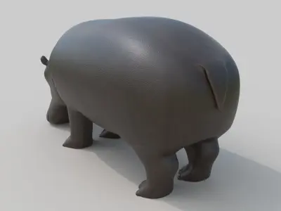 Hippo Low-poly 3D model