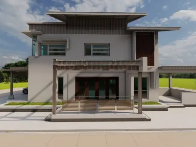 Casa Scene-villa-modern house 3D model