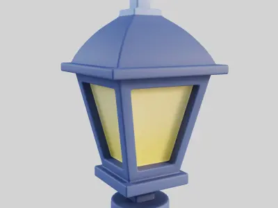 Cartoon Street Light 1 Low-poly 3D model