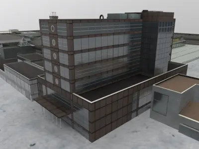 LIMC Terminal2 Departure Low-poly 3D model