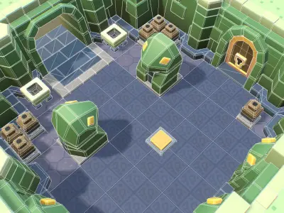 Snake Temple - Proto Series Low-poly 3D model