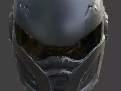 Cyber-Synthetic Stealth Operative Helmet 3D Model Low-poly 3D model