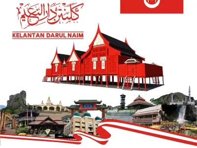 RUMAH TRADISIONAL MELAYU KELANTAN DARUL NAIM  Free 3D print model