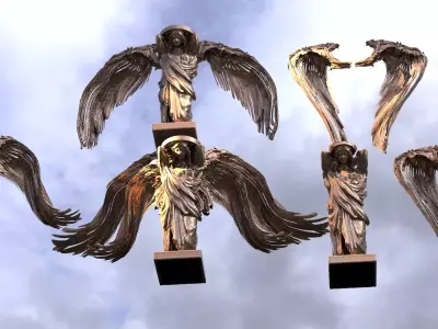 Delphi Temple statue collection 3D model