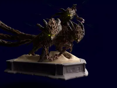 Elden Ring Nightreign Gladius Beast of Night Tricephalos 3D print model