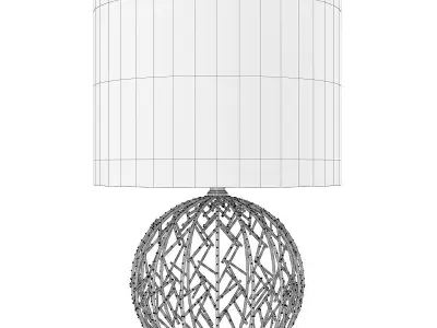 Modern Gold Lattice Table Lamp Low-poly 3D model