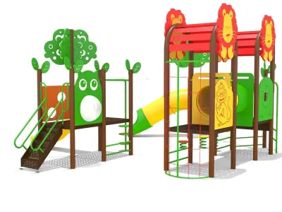 Lion Playground Low-poly 3D model