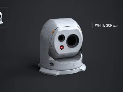 CCTV Security Camera 21 Textures Decals on-off Low-poly 3D model