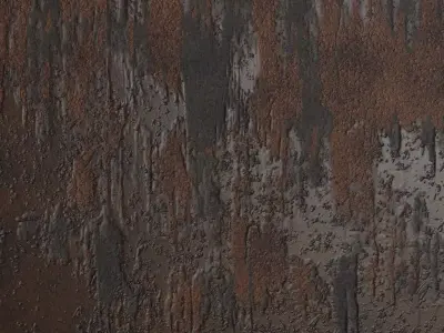 Rusted and Oxidized Steel Plate PBR Seamless Texture