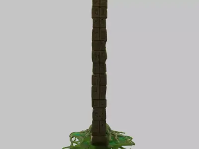 Ancient Column Low-poly 3D model shop