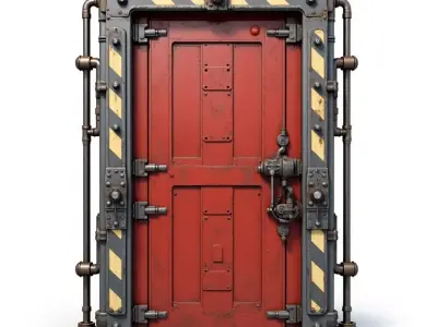 futuristic sci-fi door 3D print model