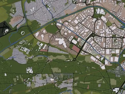 Manchester City UK Low-poly 3D model
