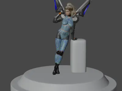 Juli the Sci Fi Character Low-poly 3D model