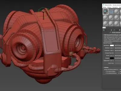 Sci-Fi Gravity Generator Animated Low-poly 3D model