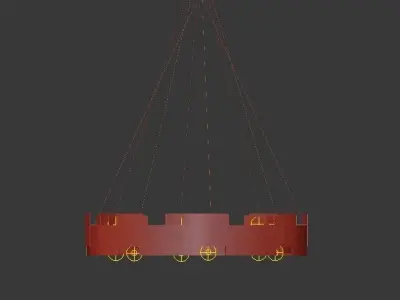 Kichler pendant light with squares hanging from it 3D model
