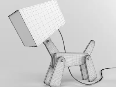 Dogi Adjustable Wooden Table Lamp 3D model