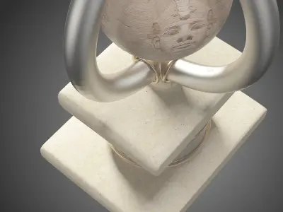 Candle of Pharaoh Egypt Low-poly 3D model