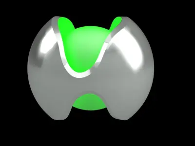 my new logo design Low-poly 3D model