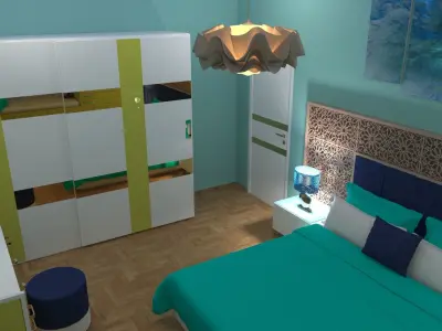 bed room Free 3D model