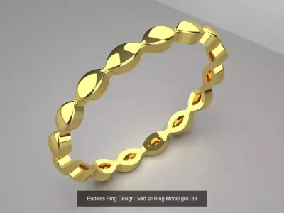 The Volume and Grandeur Gold Ring Collection 3D Model Pack