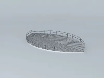LEAF BASE WITH RAILING Free 3D model