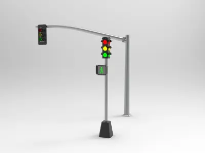 Street Traffic light 3D model