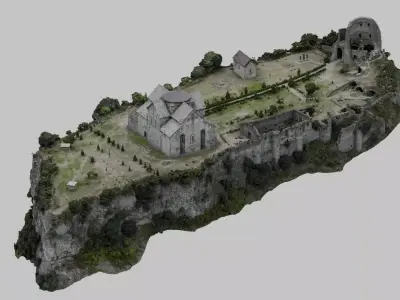Armenian Fortified Hilltop Monastery 3D model