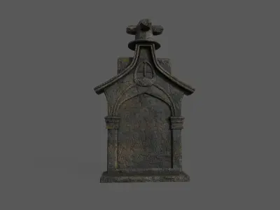Tombstone Bloodborne Style  Low-poly 3D model