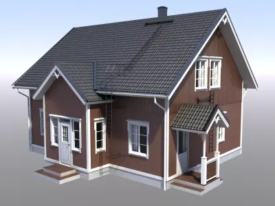 House Low-poly 3D model