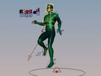 Green lantern Cinematic Version Low-poly 3D model