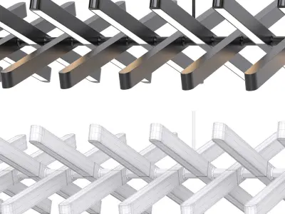 RIPPLE modern pendant light 3D model