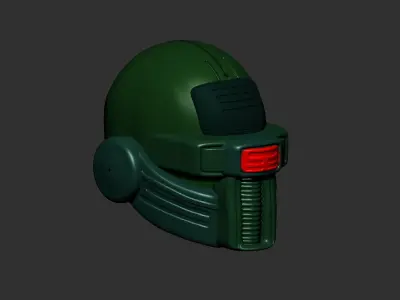 helmet high poly sculpt 3d printable ver 7 3D model 3D model