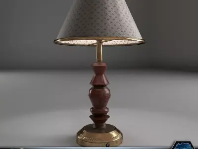 PBR Table lamp Low-poly 3D model