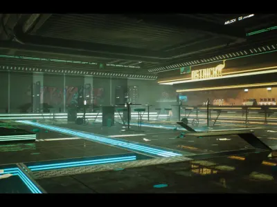 Cyberpunk Environment MegaBundle 10 packs in 1 Low-poly 3D model